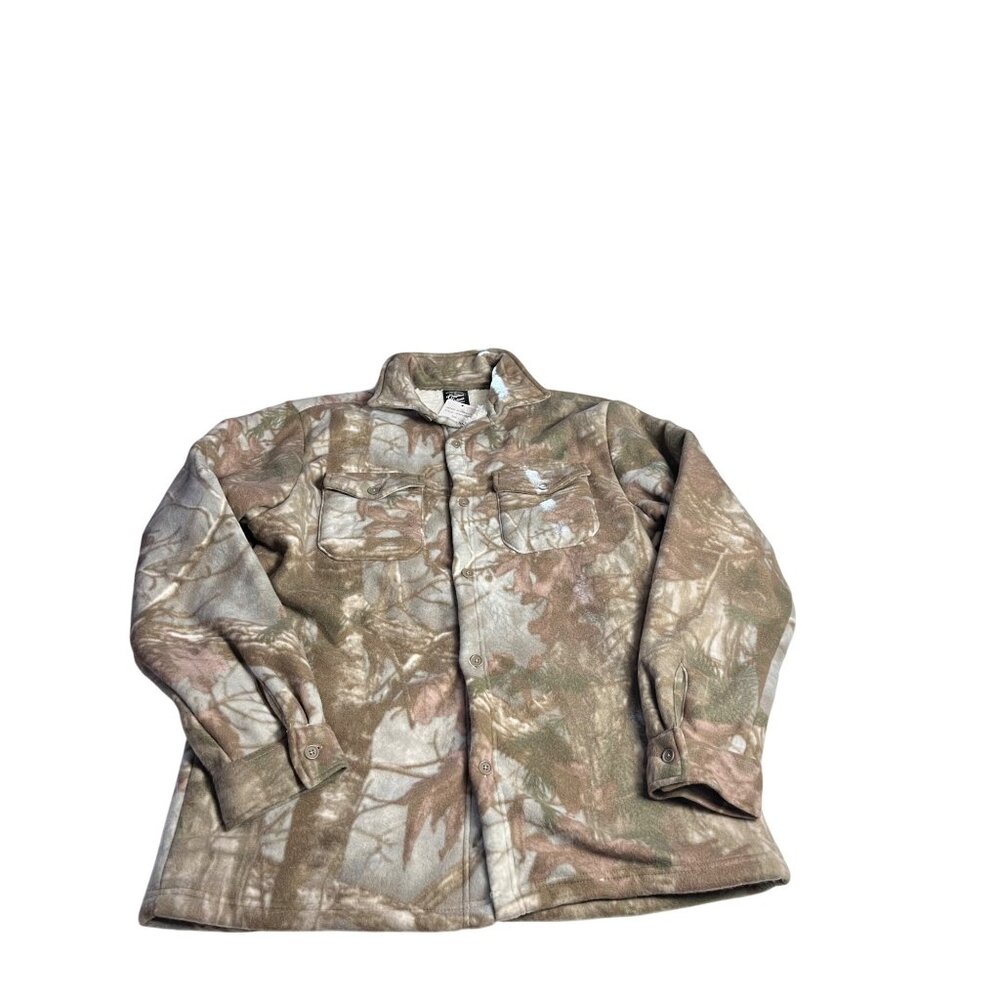 NwT-Original Deluxe Supply Camo Sherpa-Lined Shacket Jacket Button Front Large